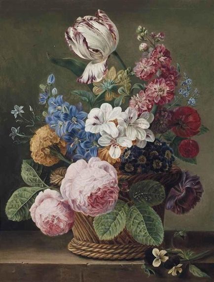 Flowers. Jan Frans van Dael, 40*50 cm. Set for creativity with rhinestones on a stretcher