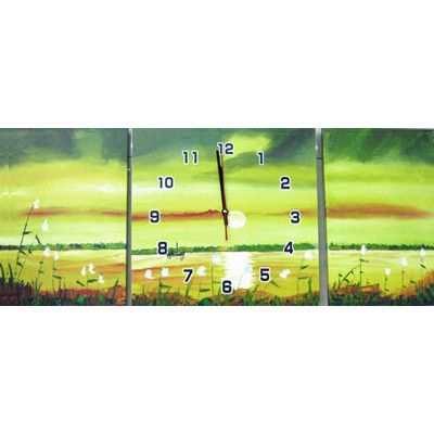 Годинник-триптих 36*36"На світанку"