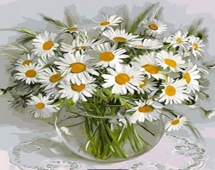 Набір для творчості зі стразами на підрамнику "Ромашковий настрій" 30*40 см /У