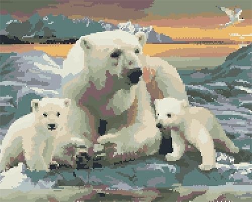Набір для творчості зі стразами "Щаслива матуся" 50*40 см (w18)