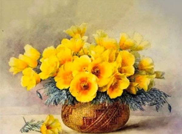 Набір для творчості зі стразами на підрамнику  "Літній букет" 30*40 см  (У)