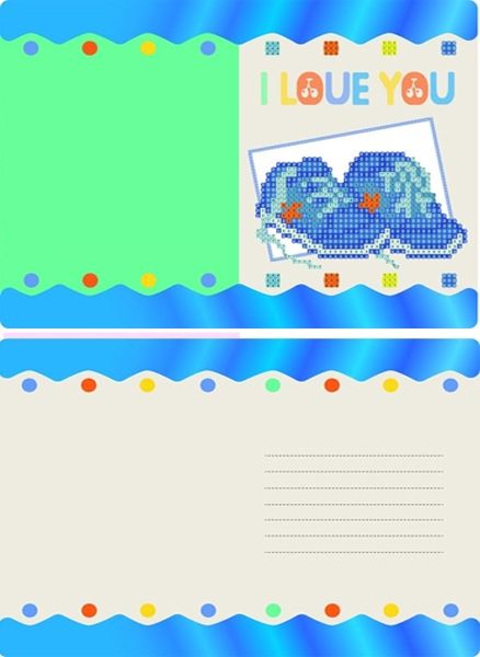 Set for creativity with rhinestones (postcard) Love boy 13 * 18 cm