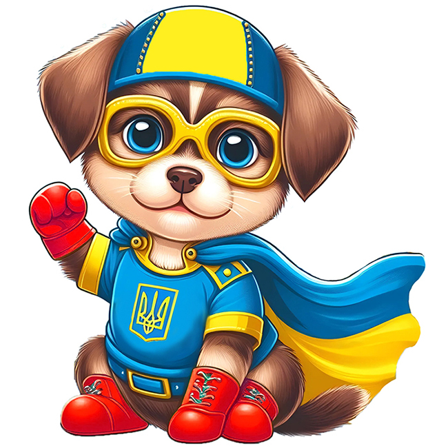 Rhinestone set (sticker) Protective dog, 10*10 cm