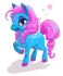Set for creativity with sostrases on cardboard 5D Cheerful pony 21 * 25 cm