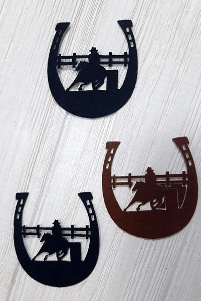 Decorative item and felt Horseshoe, 5.5 cm, 30 pcs/pack (sticker)/U