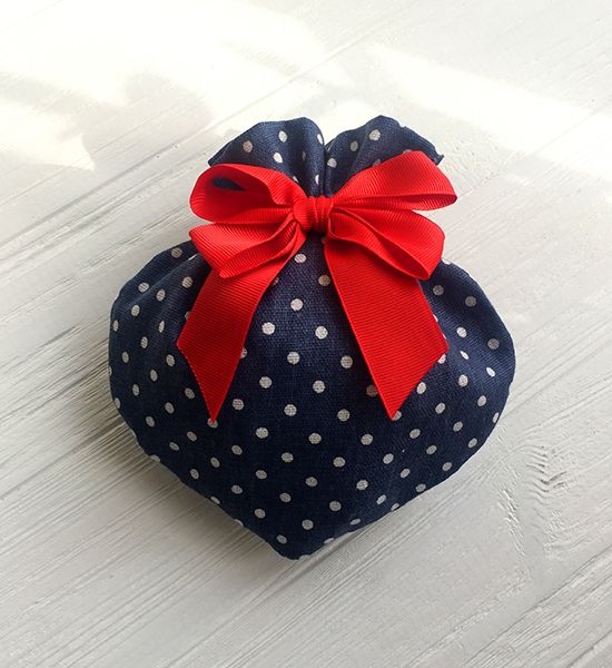 Подарунковий мішечок Сердечко для компанії Roshen, синє