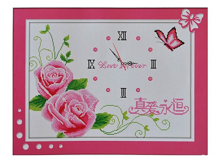 Набір для вишив. "Годинник "Троянди" 55*41 см (Y70176)