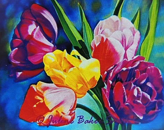 Набір для творчості зі стразами "Тюльпанева веселка" 31*40 см (Y1150)