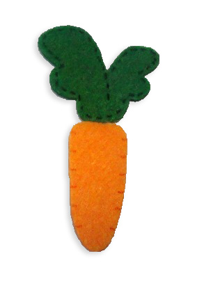 Decorative product made of felt Carrot 7cm 30 pcs.