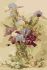 Still life with a bumblebee and  irises. Paul de Longpre 20*30 cm. Set for creativity picture by numbers