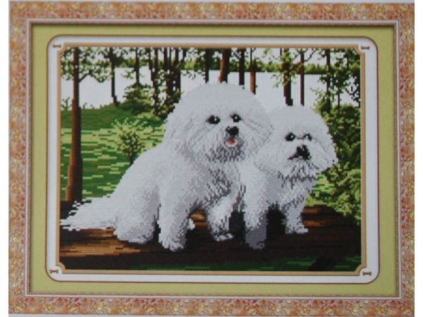 Набір для вишив. "Болонки на прогулянці" 45*36 см (50027)