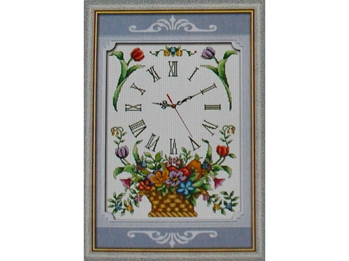 Набір для вишив. "Годинник "Кошик польових квітів" 43*57 см (70008)