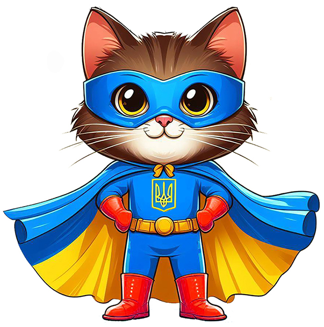 Rhinestone set (sticker) Cat protector, 10*10 cm