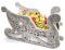 Decorative product from felt Candy box Sledge 19 * 11 * 9 cm, gray