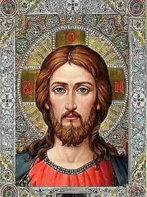 Набір для творчості зі стразами на полотні  "Ісус Христос" 30*40 см /У