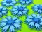 Cornflower felt decorative product, 4.5 cm, 20 pcs in a pack