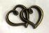 Metal fittings Heart, bronze, 31 mm
