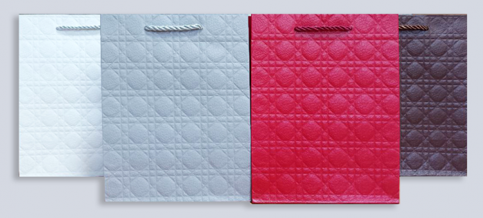 Paper bag 32*44*18 cm, Elegant with embossing, 12 pcs per pack.