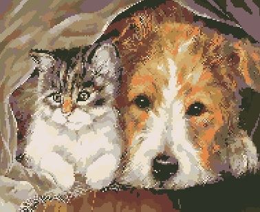 Set for creativity with rhinestones Unexpected friendship 50*40