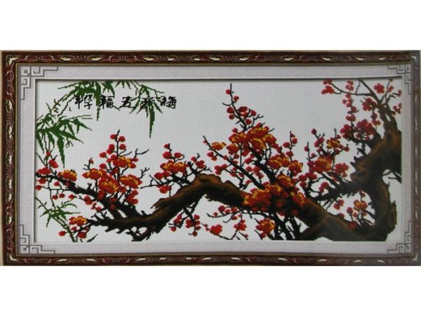 Kit embroidery cross Sakura and bamboo